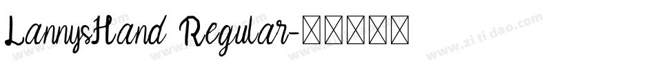 LannysHand Regular字体转换